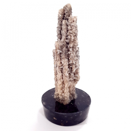Minerale pe suport orgonic - Cristal cuartit natural pe suport turmalina neagra