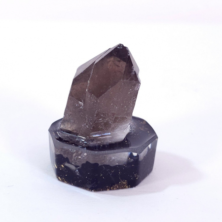 Minerale pe suport orgonic - Cuart fumuriu varf natural pe suport orgon