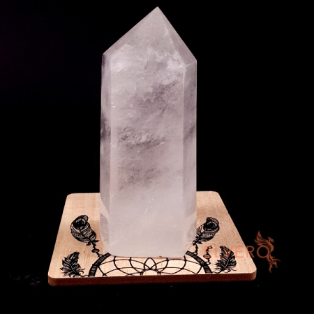 Baghete si sfere - Cuarț alb baghetă, 13x5.5x4.5 cm, 600 gr, 6 laturi