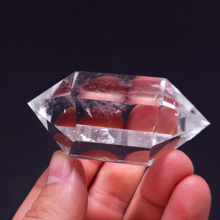 Cuart alb bagheta de 8 cm, 6 laturi si 2 varfuri [2]