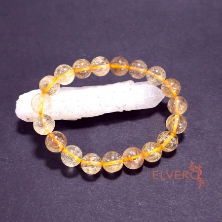 Bratara elastica cristale naturale de cuart rutilat [1]