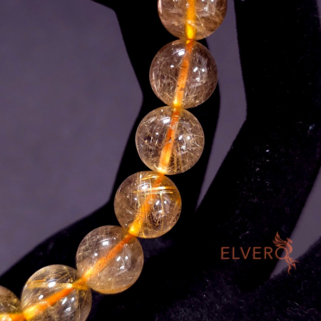 Bratara elastica cristale naturale de cuart rutilat [2]