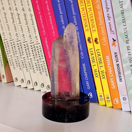 Cluster cuart lemurian pe suport orgonic turmalina [3]