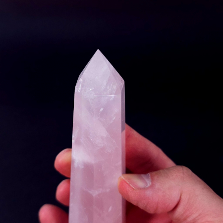 Bagheta cristal natural cuart roz de 13,3 cm [3]