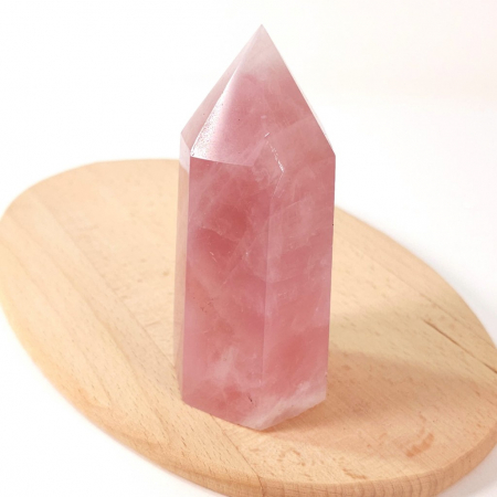 Bagheta cristal natural de cuart roz 10,5 cm