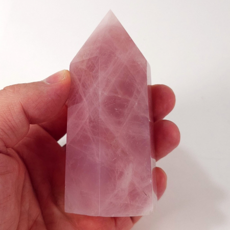 Bagheta cristal natural de cuart roz 10,5 cm [2]