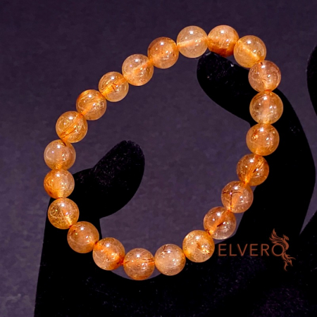 Bratara elastica cristale naturale de cuart rutilat [2]