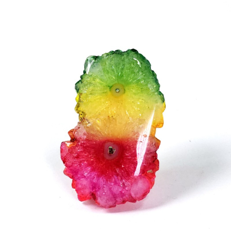 Cabochoane pietre naturale - Felie cuart solar multicolor