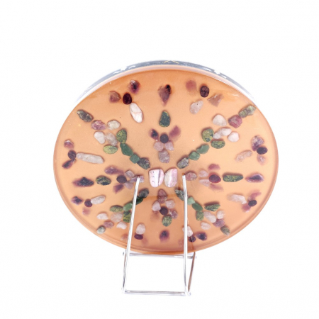Tablou mandala aurie din pietre naturale [4]