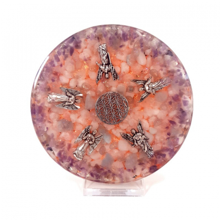 Decorațiuni orgon din pietre naturale - Disc orgonic 5 arhangheli, Uriel, Rafael, Chamuel, Jofiel si Zadkiel