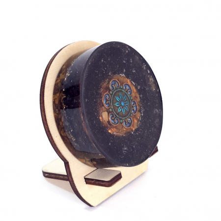 Decoratiune orgon cu turmalina neagra model floral [1]
