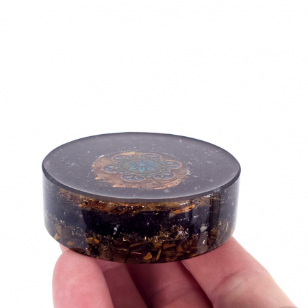 Decoratiune orgon cu turmalina neagra model floral [3]
