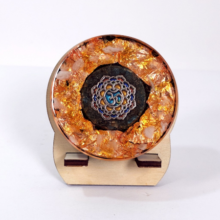 Decorațiuni orgon din pietre naturale - Decoratiune orgon spirituala cu simbol AUM