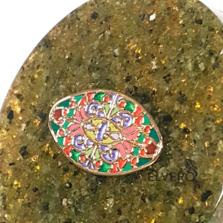 Disc orgon peridot cu mandala, 11 cm. Putere interioara [1]