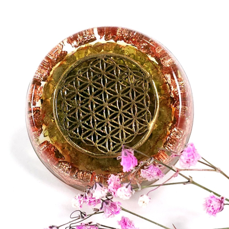 Orgon floarea vietii cu peridot natural pentru bunastare [1]