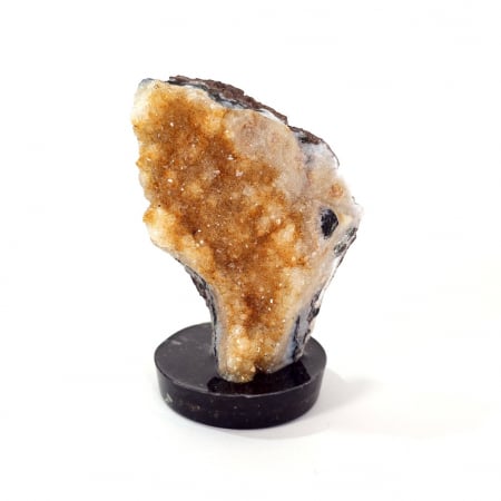 Minerale pe suport orgonic - Citrin esantion unicat pe disc orgonic cu turmalina