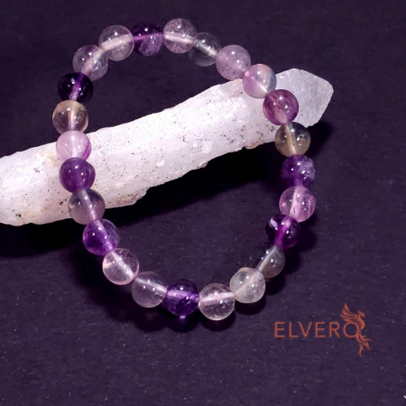 Bratara elastica cristale naturale de fluorina [1]