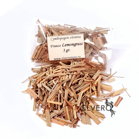 Produse aromaterapie - Frunze lemongrass marunțite, pentru fumigatii, 3 gr