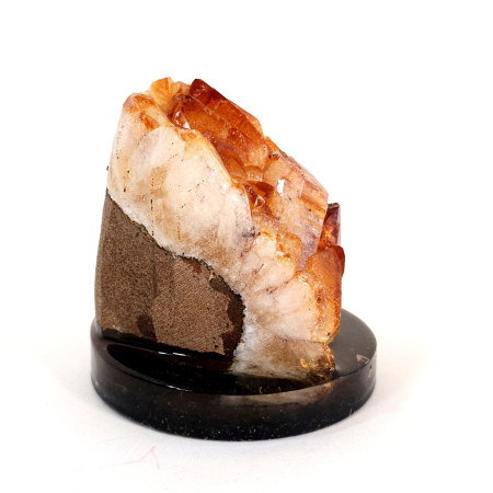 Citrin esantion unicat din geoda pe disc orgon cu turmalina [4]