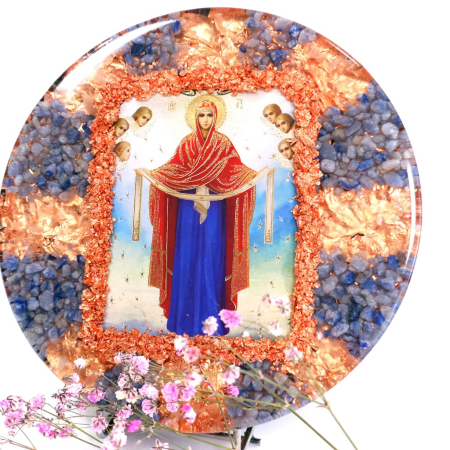 Acoperamantul Maicii Domnului icoana pietre semipretioase [1]