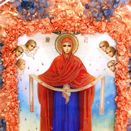 Acoperamantul Maicii Domnului icoana pietre semipretioase [2]