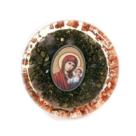 Icoana mica rotunda cu Maica Domnului cu Pruncul Iisus [5]