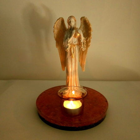 Candela decoratiune inger pe suport orgon [6]