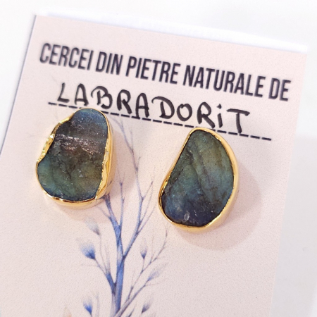 Cercei eleganti din labradorit natural [2]