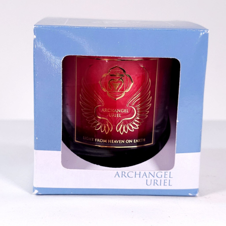 Lumânare Arhanghelul Uriel cu uleiuri esențiale de scorțișoară, trifoi, nucșoară și ceară naturală, 14h ardere [3]
