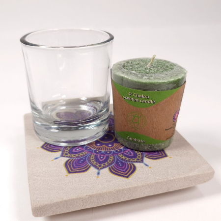 Lumanare parfumata verde chakra 4 [3]