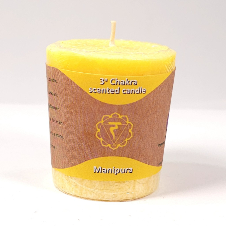 Lumânări parfumate - Lumanare galbena din ceara naturala