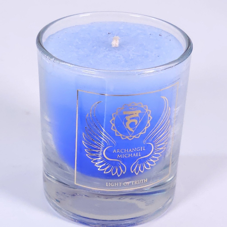 Lumanare parfumata albastra din ceara naturala [4]