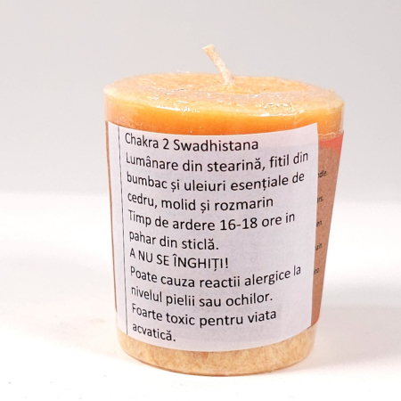 Lumanare parfumata portocalie pentru chakra 2 [2]
