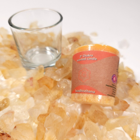 Lumanare parfumata portocalie pentru chakra 2 [4]