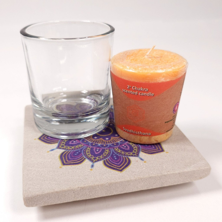 Lumanare parfumata portocalie pentru chakra 2 [8]