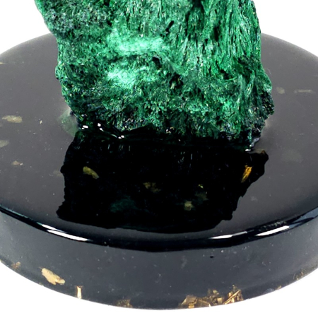 Piatra malachit fibros natural pe suport orgon turmalina [4]