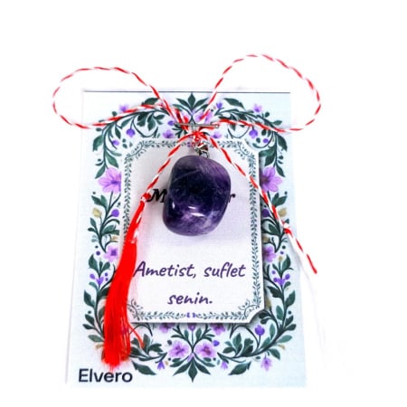 Bijuterii pietre naturale - Martisor din piatra naturala ametist