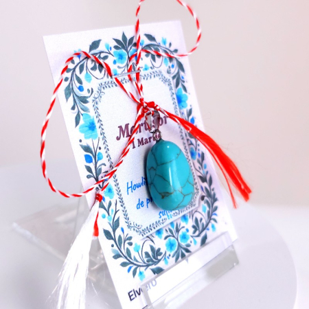 Mărțișor piatra howlit turcoaz [3]