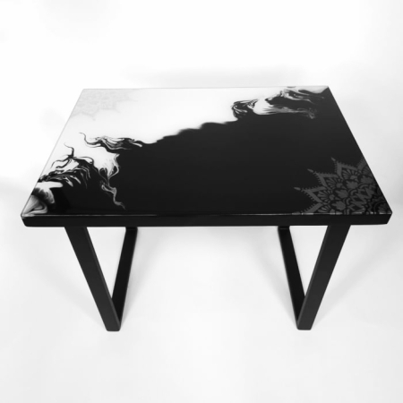 Decorațiuni orgon din pietre naturale - Măsuță de cafea din rășină cu pietre paturale semiprețioase