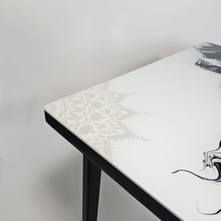 Măsuță de cafea din rășină cu pietre paturale semiprețioase [5]