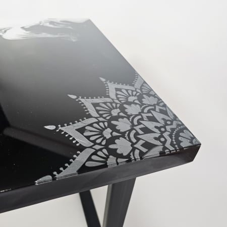 Măsuță de cafea din rășină cu pietre paturale semiprețioase [6]