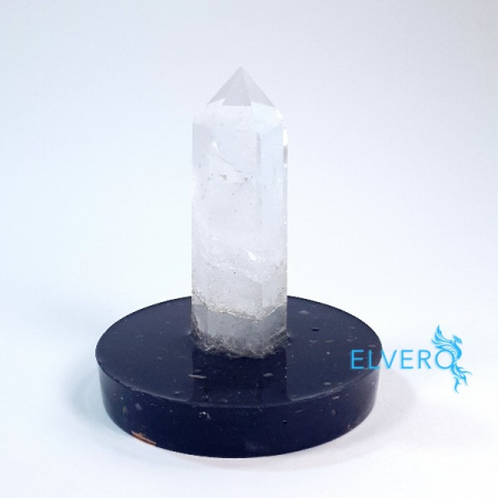 Minerale pe suport orgonic - Bagheta din cuart natural pe suport orgonic din turmalina