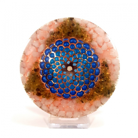 Floare albastra decoratiune din pietre naturale semipretioase [3]