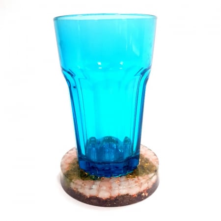 Floare albastra decoratiune din pietre naturale semipretioase [4]