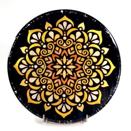 Tablouri - Tablou mandala aurie din pietre naturale