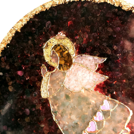 Decoratiune Inger pazitor din pietre semipretioase naturale [2]