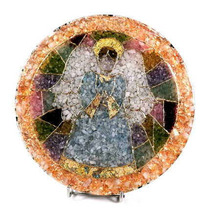 Decoratiuni pentru casa si birou - Decoratiune vitraliu Inger pazitor rugandu-se