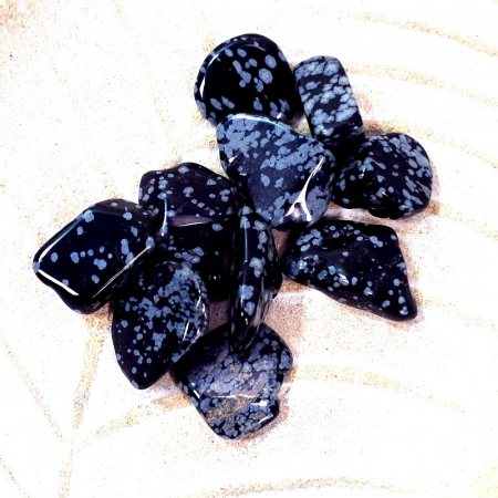 Cristale si pietre semipretioase - Obsidian fulg de nea natural