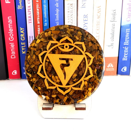 Chakra 3, Manipura, disc orgonic din pietre semipretioase [3]