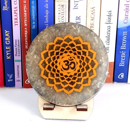 Chakra 7, Sahasrara, disc orgonic din pietre semipretioase [2]
